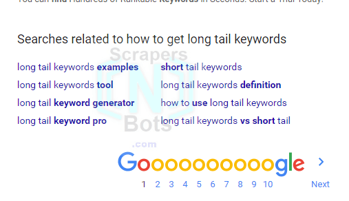 How To Scrape Thousands Of Long Long Tail Keyword Phrases Over 6 Words Long Scrapers N Bots Blog