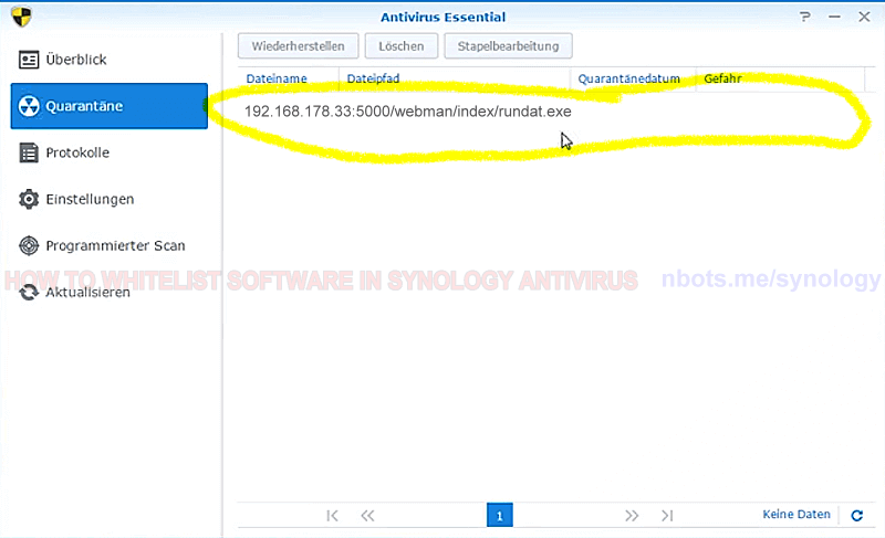 Antivirus essential synology не обновляется